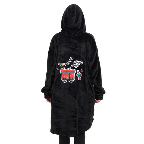 Snuggs Blanket Hoodie Black عربية فول